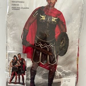 Warrior Gladiator Halloween Costume  - Red and Black